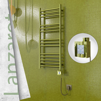  - Lanzarote Electric Towel Warmer 400x1000 Gold Ktx4 200 W (Spiral Cable)