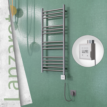 Radiva - Lanzarote Sèche Serviettes Electrique 400x1000 Finition de polissage Ktx3 200 Watt Câble en spirale