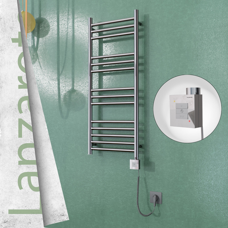 Lanzarote Electric Towel Warmer 400x1000 Mirror Finish Ktx1 200 W (Spiral Cable)