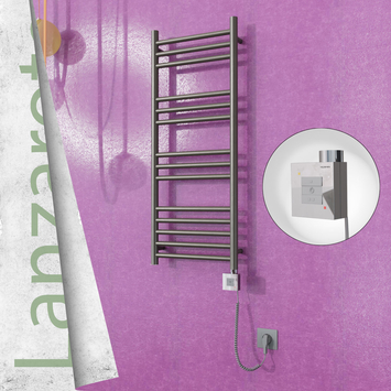 Radiva - Lanzarote Sèche Serviettes Electrique 400x1000 Finition peinture satiné Ktx1 200 Watt Câble en spirale
