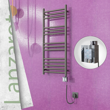 - Lanzarote Sèche Serviettes Electrique 400x1000 Finition peinture satiné Ktx4 200 Watt Câble en spirale  - Lanzarote Sèche Serviettes Electrique 400x1000 Finition peinture satiné Ktx4 200 Watt Câble en spirale