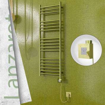 Radiva - Lanzarote Elektrikli Havlupan 400x1200 Altın (KTX1 Termostat) 300W Spiral Kablolu