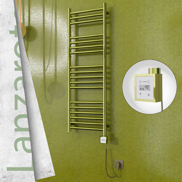  - Lanzarote Electric Towel Warmer 400x1200 Gold Ktx3 200 W (Spiral Cable)