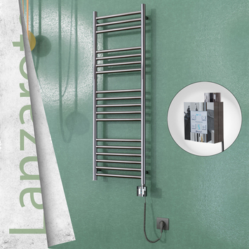  - Lanzarote Electric Towel Warmer 400x1200 Mirror Finish Ktx4 200 W (Spiral Cable)