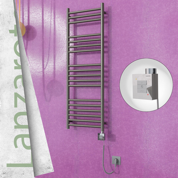  - Lanzarote Sèche Serviettes Electrique 400x1200 Finition peinture satiné Ktx1 300 Watt Câble en spirale