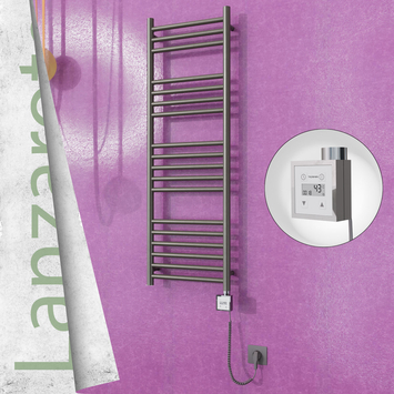  - Lanzarote Electric Towel Warmer 400x1200 Satine Finish Ktx3 200 W (Spiral Cable)