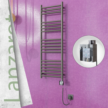  - Lanzarote Electric Towel Warmer 400x1200 Satine Finish Ktx4 200 W (Spiral Cable)