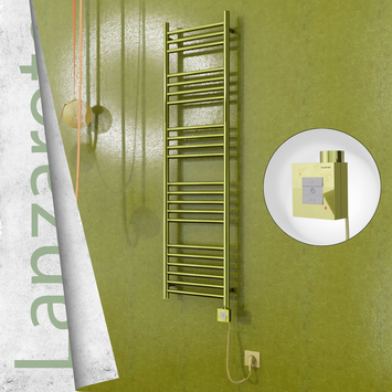  - Lanzarote Electric Towel Warmer 400x1500 Gold Ktx1 300 W (Spiral Cable)