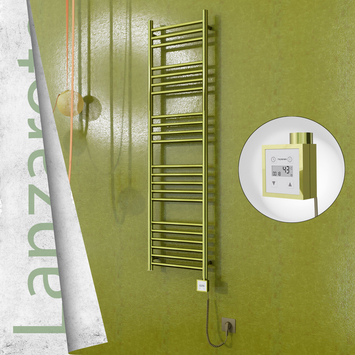 Radiva - Lanzarote Elektrikli Havlupan 400x1500 Altın (KTX3 Termostat) 300W Spiral Kablolu