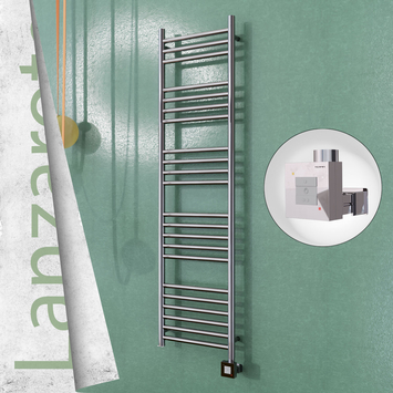 Radiva - Lanzarote Sèche Serviettes Electrique 400x1500 Finition de polissage Ktx1 300 Watt