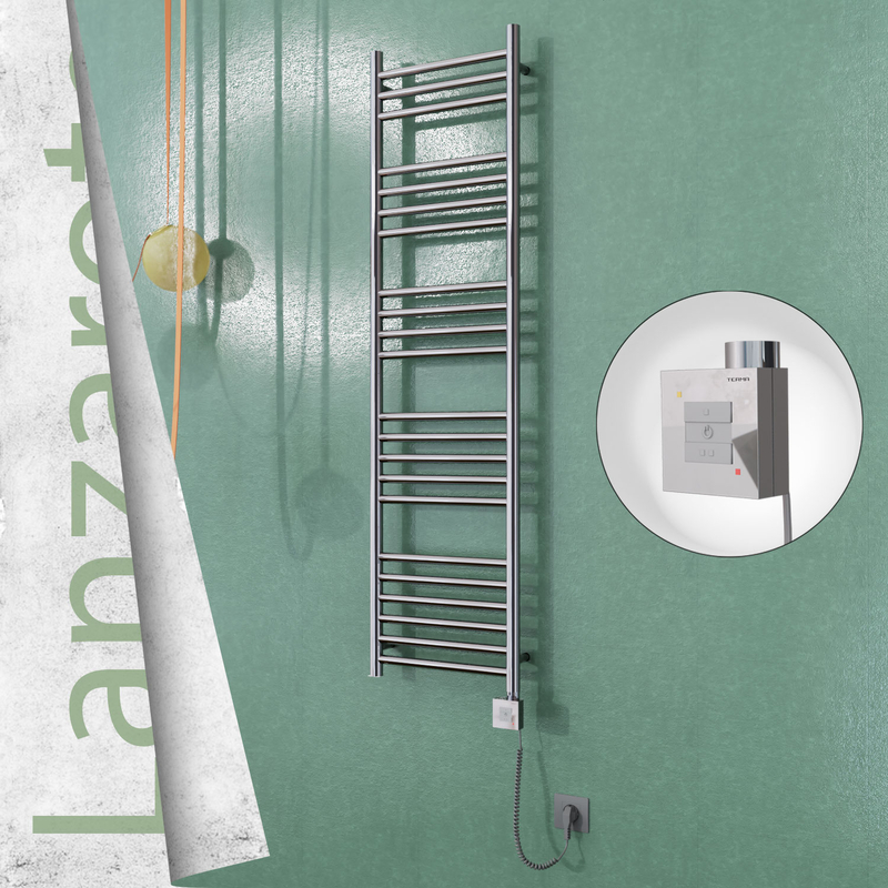 Lanzarote Electric Towel Warmer 400x1500 Mirror Finish Ktx1 300 W (Spiral Cable)