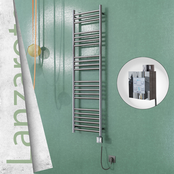  - Lanzarote Sèche Serviettes Electrique 400x1500 Finition de polissage Ktx4 300 Watt Câble en spirale