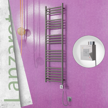 - Lanzarote Electric Towel Warmer 400x1500 Satine Finish Ktx1 300 W (Spiral Cable)  - Lanzarote Electric Towel Warmer 400x1500 Satine Finish Ktx1 300 W (Spiral Cable)
