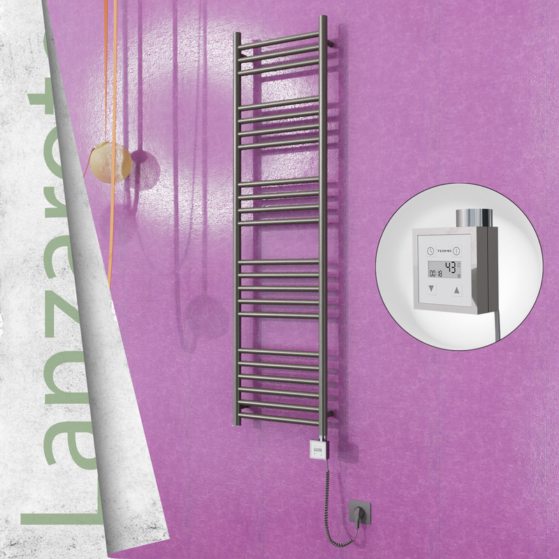 Lanzarote Electric Towel Warmer 400x1500 Satine Finish Ktx3 300 W (Spiral Cable)