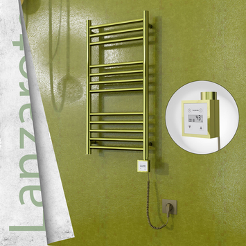 Radiva - Lanzarote Elektrikli Havlupan 400x800 Altın (KTX3 Termostat) 200W Spiral Kablolu