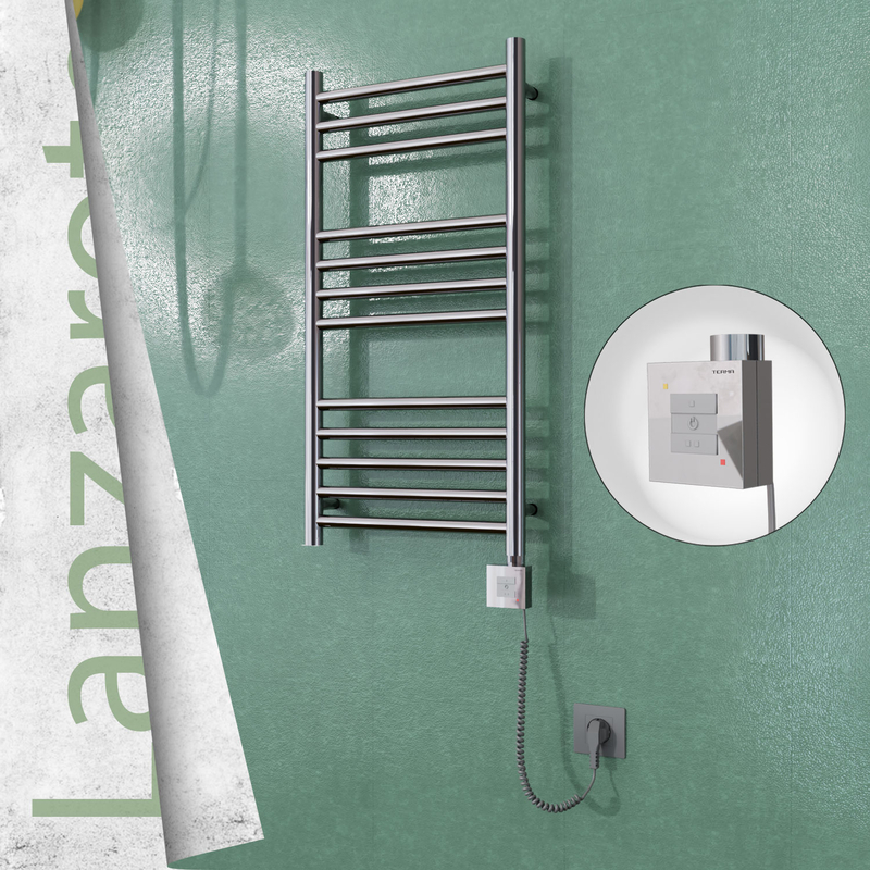 Lanzarote Electric Towel Warmer 400x800 Mirror Finish Ktx1 200 W (Spiral Cable)