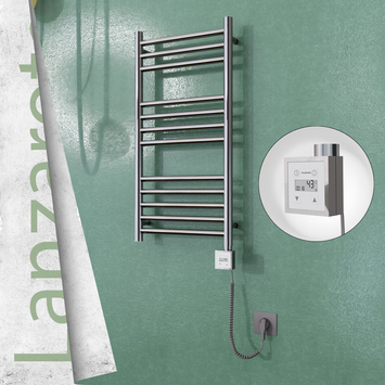  - Lanzarote Electric Towel Warmer 400x800 Mirror Finish Ktx3 200 W (Spiral Cable)