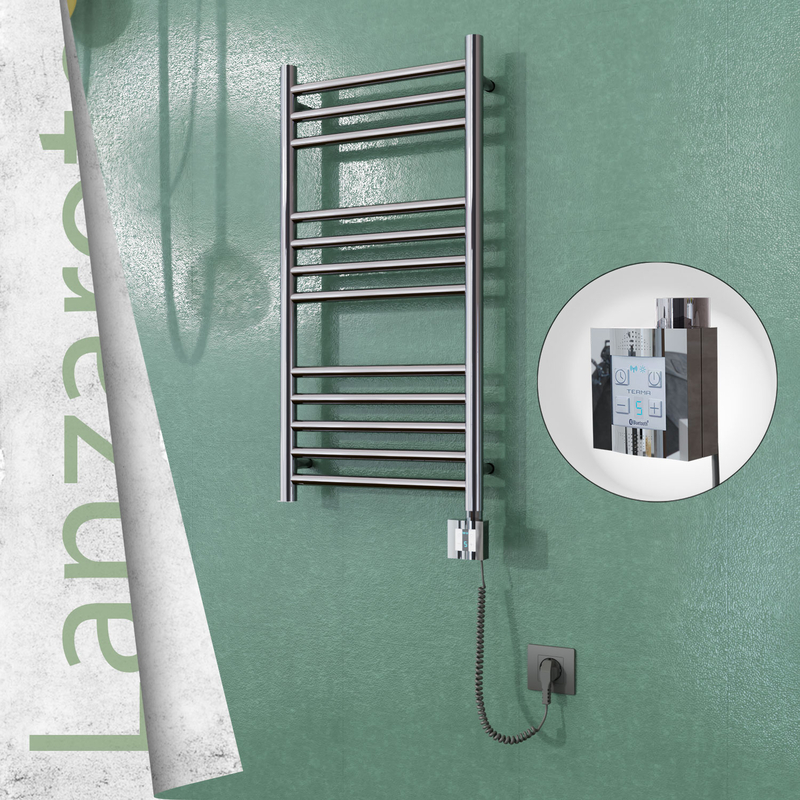 Lanzarote Sèche Serviettes Electrique 400x800 Finition de polissage Ktx4 200 Watt Câble en spirale