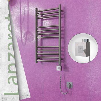 Radiva - Lanzarote Sèche Serviettes Electrique 400x800 Finition peinture satiné Ktx1 200 Watt Câble en spirale