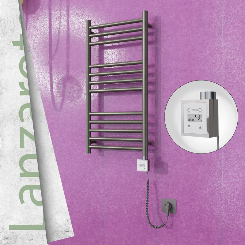 Lanzarote Sèche Serviettes Electrique 400x800 Finition peinture satiné Ktx3 200 Watt Câble en spirale