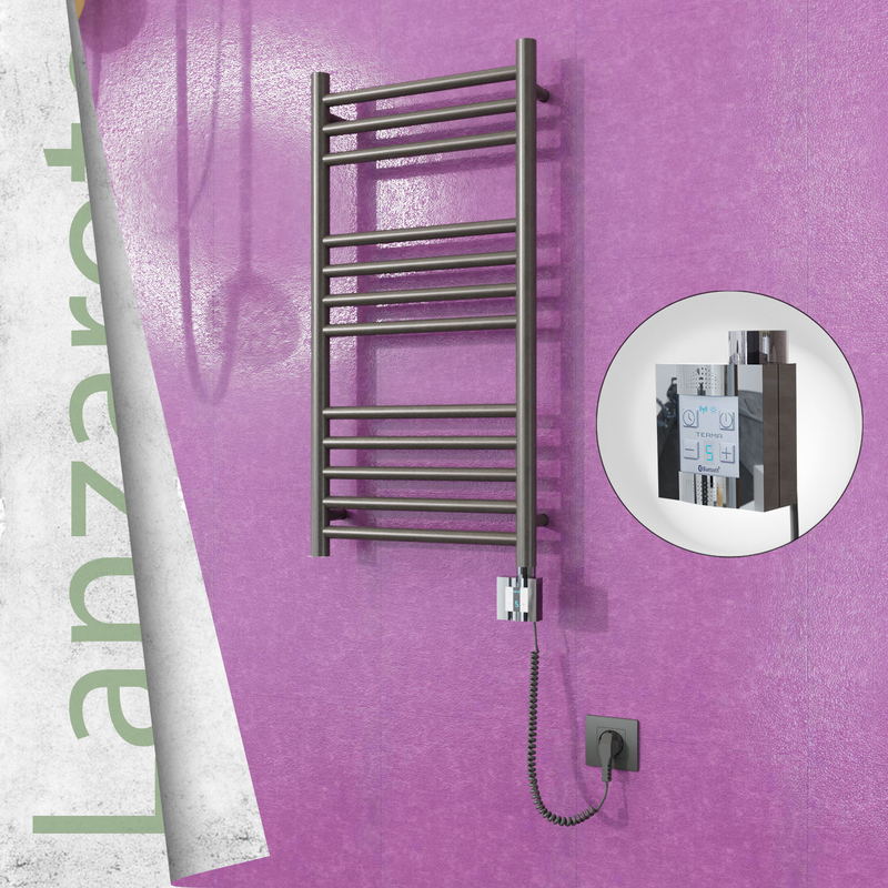 Lanzarote Sèche Serviettes Electrique 400x800 Finition peinture satiné Ktx4 200 Watt Câble en spirale