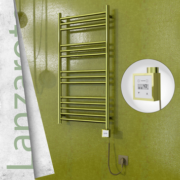  - Lanzarote Sèche Serviettes Electrique 500x1000 Or Ktx3 200 Watt Câble en spirale