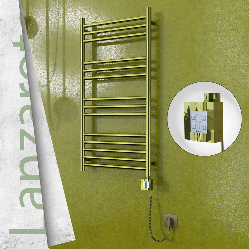 Lanzarote Electric Towel Warmer 500x1000 Gold Ktx4 200 W (Spiral Cable)