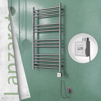 Radiva - Lanzarote Sèche Serviettes Electrique 500x1000 Finition de polissage Ktx3 200 Watt Câble en spirale