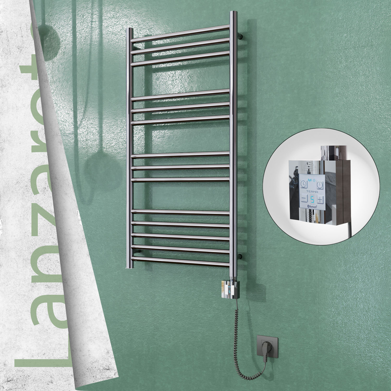Lanzarote Electric Towel Warmer 500x1000 Mirror Finish Ktx4 200 W (Spiral Cable)