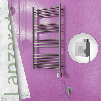 Radiva - Lanzarote Sèche Serviettes Electrique 500x1000 Finition peinture satiné Ktx1 200 Watt Câble en spirale