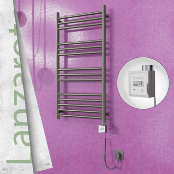 Radiva - Lanzarote Sèche Serviettes Electrique 500x1000 Finition peinture satiné Ktx3 200 Watt Câble en spirale