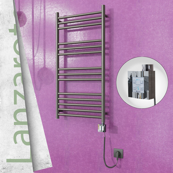 - Lanzarote Sèche Serviettes Electrique 500x1000 Finition peinture satiné Ktx4 200 Watt Câble en spirale  - Lanzarote Sèche Serviettes Electrique 500x1000 Finition peinture satiné Ktx4 200 Watt Câble en spirale