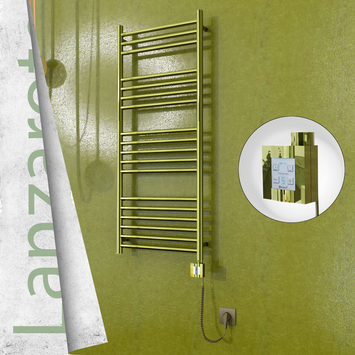  - Lanzarote Electric Towel Warmer 500x1200 Gold Ktx4 300 W (Spiral Cable)