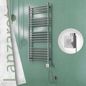  - Lanzarote Electric Towel Warmer 500x1200 Mirror Finish Ktx1 300 W (Spiral Cable)