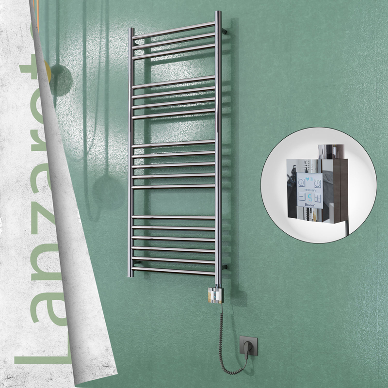 Lanzarote Electric Towel Warmer 500x1200 Mirror Finish Ktx4 300 W (Spiral Cable)