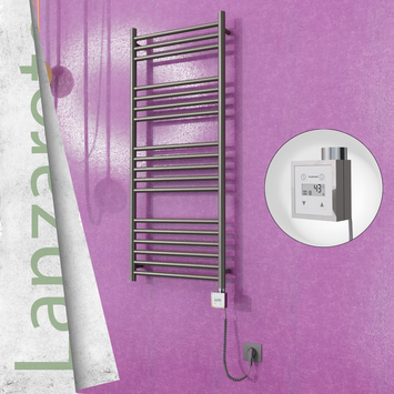  - Lanzarote Sèche Serviettes Electrique 500x1200 Finition peinture satiné Ktx3 300 Watt Câble en spirale