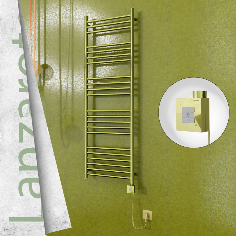 Lanzarote Electric Towel Warmer 500x1500 Gold Ktx1 300 W (Spiral Cable)