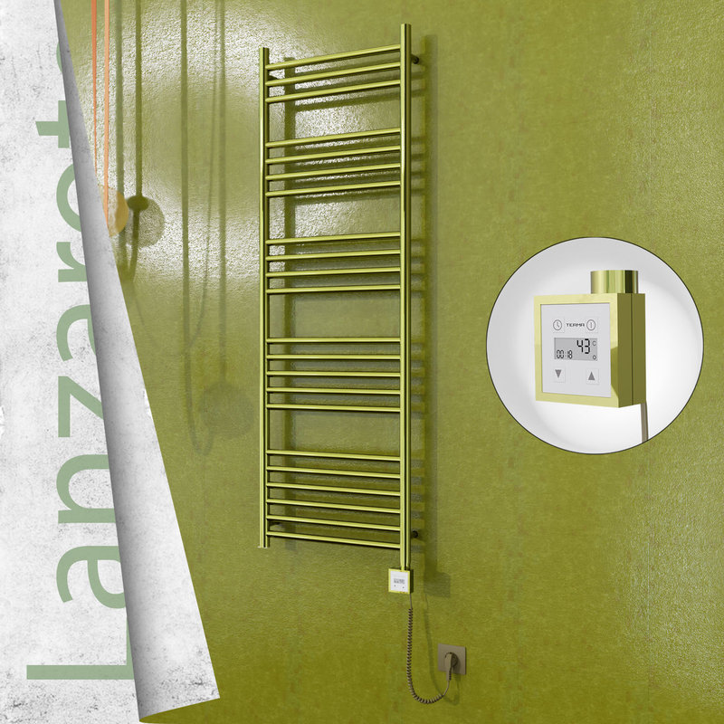 Lanzarote Electric Towel Warmer 500x1500 Gold Ktx3 300 W (Spiral Cable)