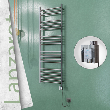 Radiva - Lanzarote Sèche Serviettes Electrique 500x1500 Finition de polissage Ktx4 300 Watt Câble en spirale