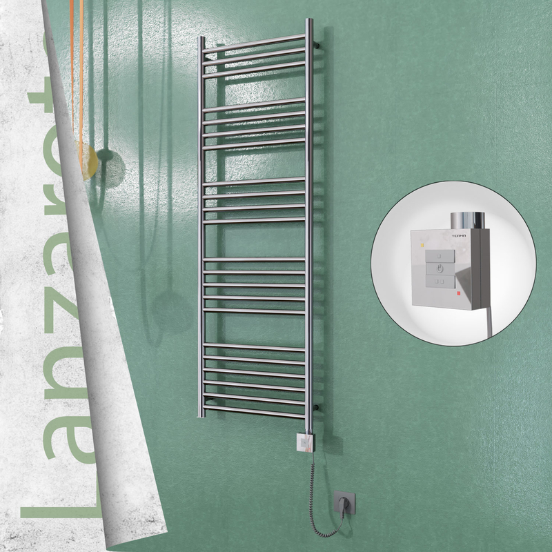 Lanzarote Sèche Serviettes Electrique 500x1500 Finition de polissage Ktx1 300 Watt Câble en spirale