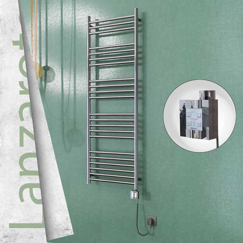 Lanzarote Electric Towel Warmer 500x1500 Mirror Finish Ktx4 300 W (Spiral Cable)