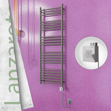 Radiva - Lanzarote Sèche Serviettes Electrique 500x1500 Finition peinture satiné Ktx1 300 Watt Câble en spirale