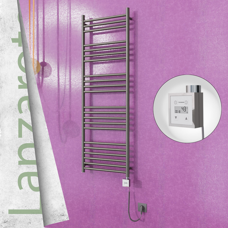 Lanzarote Sèche Serviettes Electrique 500x1500 Finition peinture satiné Ktx3 300 Watt Câble en spirale