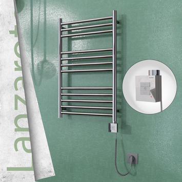Radiva - Lanzarote Sèche Serviettes Electrique 500x800 Finition de polissage Ktx1 200 Watt Câble en spirale