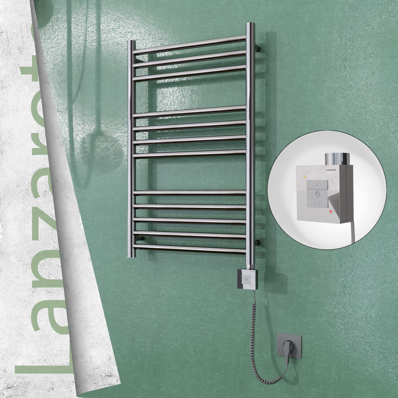 Lanzarote Electric Towel Warmer 500x800 Mirror Finish Ktx1 200 W (Spiral Cable)