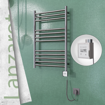  - Lanzarote Electric Towel Warmer 500x800 Mirror Finish Ktx3 200 W (Spiral Cable)
