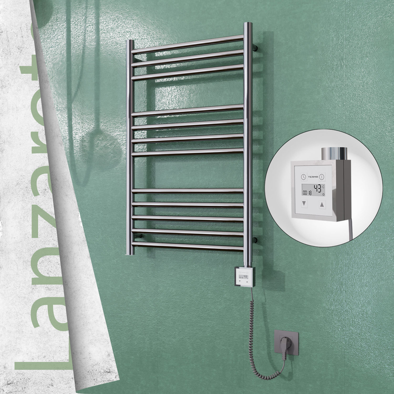 Lanzarote Electric Towel Warmer 500x800 Mirror Finish Ktx3 200 W (Spiral Cable)
