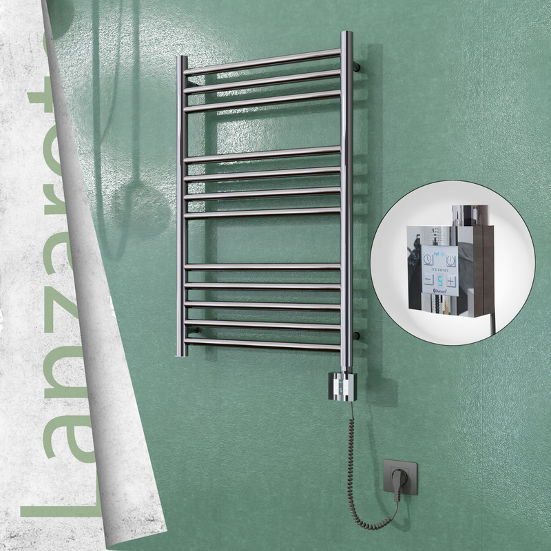 Lanzarote Electric Towel Warmer 500x800 Mirror Finish Ktx4 200 W (Spiral Cable)