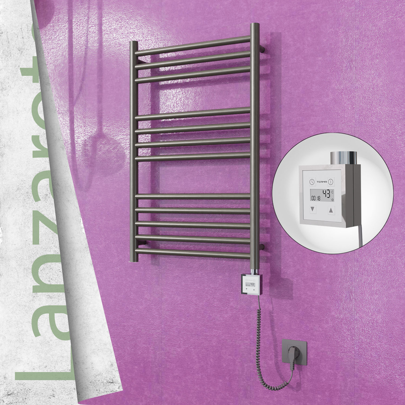 Lanzarote Sèche Serviettes Electrique 500x800 Finition peinture satiné Ktx3 200 Watt Câble en spirale