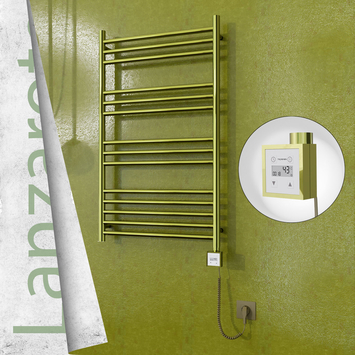 Radiva - Lanzarote Elektrikli Havlupan 600x1000 Altın (KTX3 Termostat) 300W Spiral Kablolu